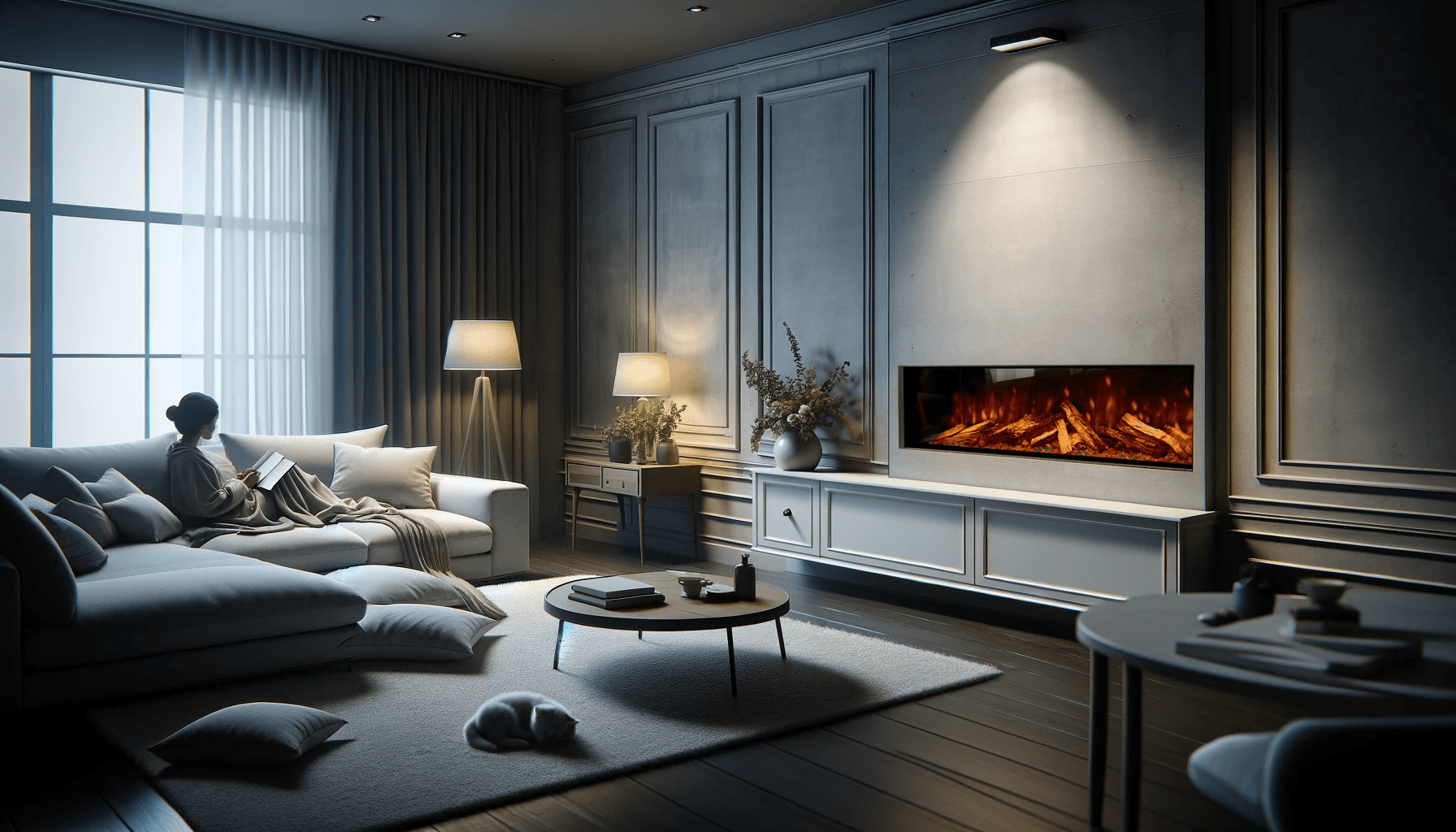 Fireplace in the family home